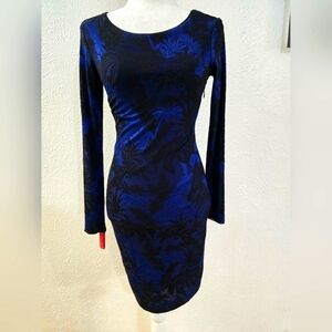 REISS Women's Blue/Black Dress 2